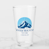 Hunter Mountain New York Skigebiet Bierglas Glas (Vorderseite)