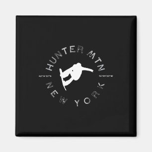 Hunter Mountain Ny Vintage Retro Snowboarden  Magnet