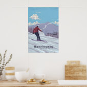 Hunter Mountain Skigebiet Reiseplakat Poster (Küche)