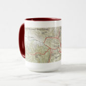 Hunter Mountain Topo Karte Tasse (Vorderseite Links)