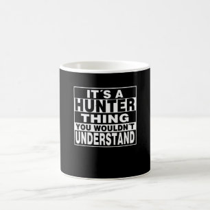 HUNTER-Nachname Personalisiertes Geschenk Kaffeetasse