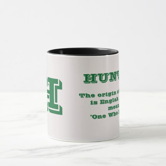 HUNTER Name Tasse (Zentrum)