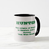 HUNTER Name Tasse (VorderseiteRechts)