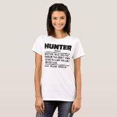 Hunter Noun Definition Jagd Sarcasm Lover Cool T-Shirt (Vorne ganz)