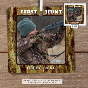 Hunter One Foto Camouflage Personalisiert Ornament Aus Metall