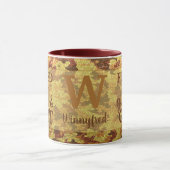Hunter Orange Camouflage Glitter Camo Name Tasse (Zentrum)