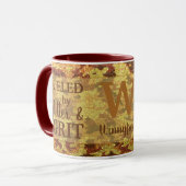 Hunter Orange Camouflage Glitter Camo Name Tasse (Vorderseite Links)
