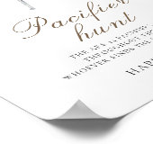 Hunter - pacifier hunt baby shower game poster (Ecke)