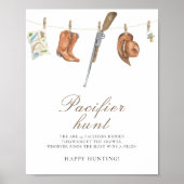 Hunter - pacifier hunt baby shower game poster (Vorne)