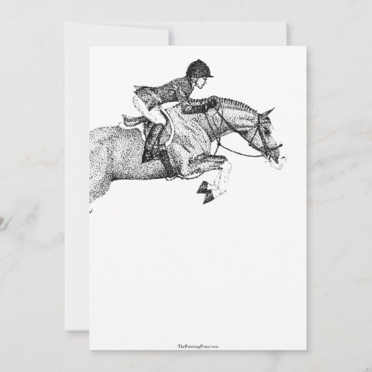 Hunter Pony Geburtstagsparty Einladung (Rückseite)