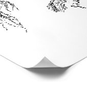 Hunter Pony Pointillism Poster (Ecke)