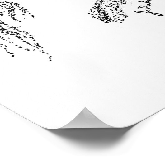 Hunter Pony Pointillism Poster (Ecke)