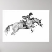 Hunter Pony Pointillism Poster (Vorne)