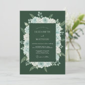 Hunter Powder Kranz Hochzeit Einladung (Stehend Vorderseite)