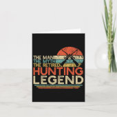 Hunter Retirement Geschenk Man Myth Remüth Jagd Le Karte (Vorderseite)