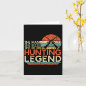 Hunter Retirement Geschenk Man Myth Remüth Jagd Le Karte (Gelbe Blume)