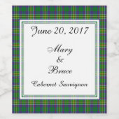 Hunter Scottish Wedding Wine Label Weinetikett (Einzelnes Label)