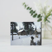 Hunter, Sibirien Winter Postkarte (Stehend Vorderseite)
