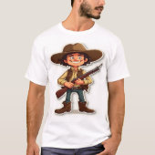 Hunter Spirit - Cartoon Gunman Graphic T-Shirt (Vorderseite)