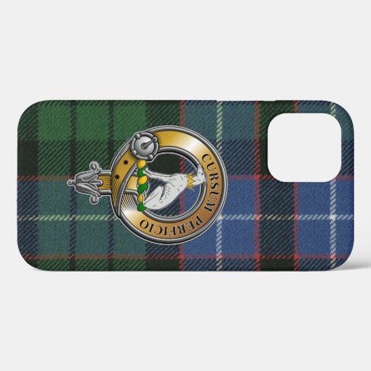 Hunter Tartan & Abzeichen Case-Mate iPhone Hülle (Rückseite (Horizontal))