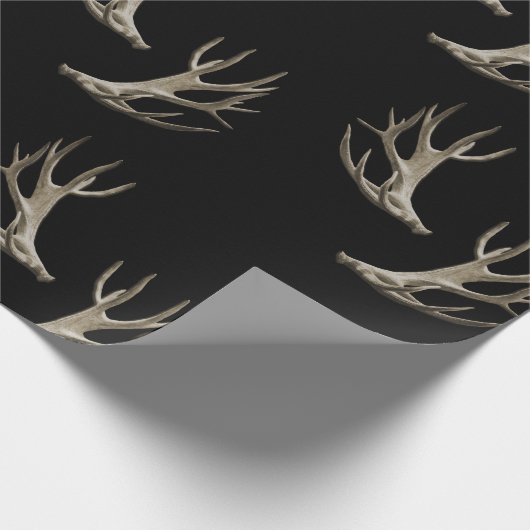 Hunter Theme Deer Antlers Gift Wrap Geschenkpapier (Ecke)