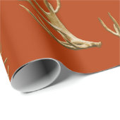 Hunter Theme Deer Antlers Gift Wrap Geschenkpapier (Rolleneckpunkt)