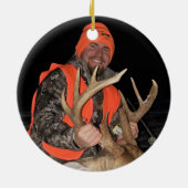 Hunter TROPHY BUCK Camouflage Foto Gedenken Keramik Ornament (Hinten)