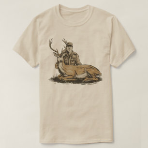 Hunter und Hirsch T-Shirt