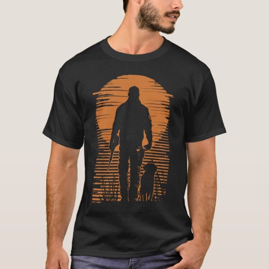 Hunter und Hund Vintag T-Shirt (Vorderseite)