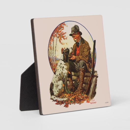 Hunter und Spaniel Fotoplatte (Vorderseite)