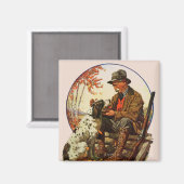 Hunter und Spaniel Magnet (Vorderseite/Rückseite)