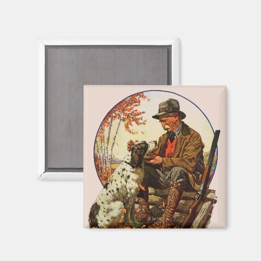 Hunter und Spaniel Magnet (Vorderseite/Rückseite)