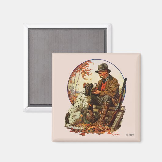 Hunter und Spaniel Magnet (Vorderseite/Rückseite)