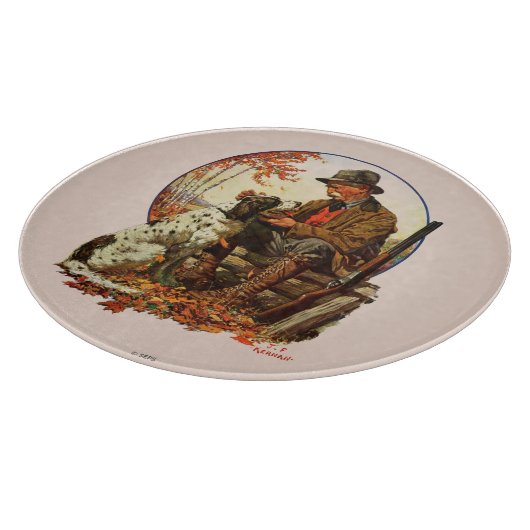 Hunter und Spaniel Schneidebrett (Ecke)