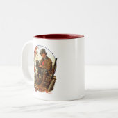 Hunter und Spaniel Zweifarbige Tasse (Vorderseite Links)
