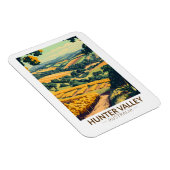 Hunter Valley Australia Illustration Travel Art Magnet (Rechte Seite)