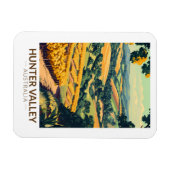 Hunter Valley Australia Illustration Travel Art Magnet (Horizontal)