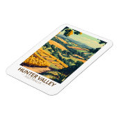 Hunter Valley Australia Illustration Travel Art Magnet (Linke Seite)