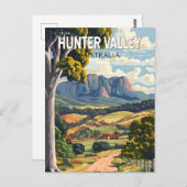 Hunter Valley Australia Reisen Kunst Vintag Postkarte (Vorne/Hinten)