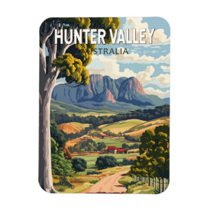 Hunter Valley Australien Reise Kunst Vintage Magnet