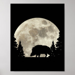 Hunter Wild Boar Keiler Wildsau Jagdjäger Poster