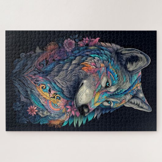 Hunter Wolf Illustration Puzzle (Horizontal)