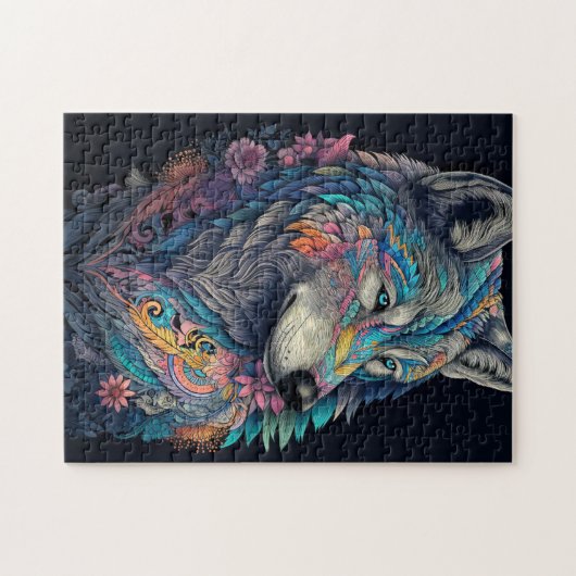 Hunter Wolf Illustration Puzzle (Horizontal)