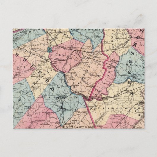 Hunterdon, Somerset Cos, NJ Postkarte (Vorderseite)