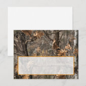 Hunter's Camouflage Chic Wedding Writable Platzkar Postkarte (Vorne/Hinten)