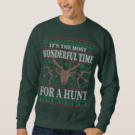 HUNTER'S FUNNY CHRISTMAS SWEATSHIRT (Vorderseite)