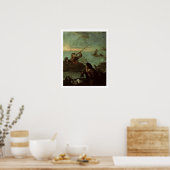 Hunters Shooting at Ducks (oil on canvas) Poster (Küche)