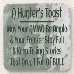 Hunter's Toast Funny Green Camouflage Getränkeuntersetzer