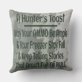 Hunter's Toast Funny Green Camouflage Kissen (Rückseite)