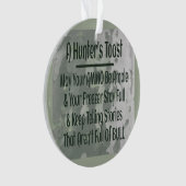 Hunter's Toast Funny Green Camouflage Ornament (Vorderseite)